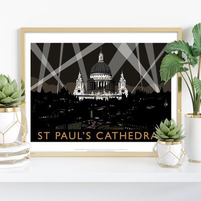 Cathédrale St Paul, Londres la nuit - Impression artistique