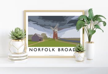 Norfolk Broads par l'artiste Richard O'Neill - 11X14" Art Print