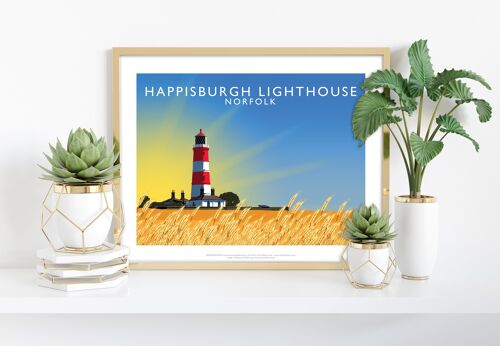 Happisburgh Lighthouse By Artist Richard O'Neill Art Print