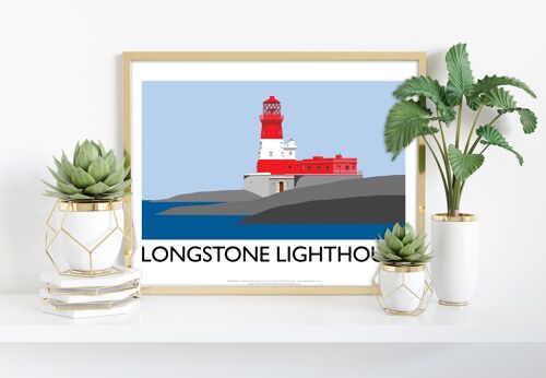 Longstone Lighthouse By Artist Richard O'Neill - Art Print