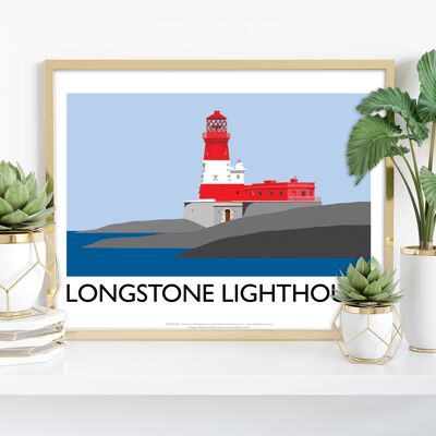 Longstone Lighthouse von Künstler Richard O'Neill - Kunstdruck