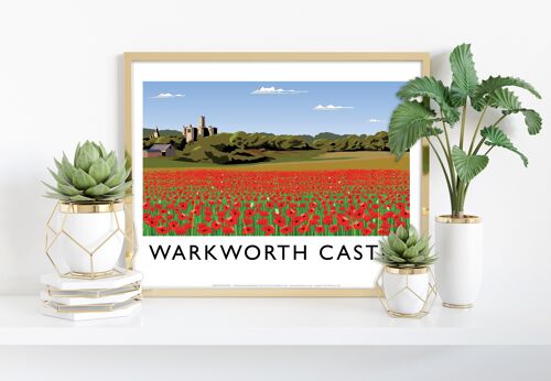 Warkworth Castle By Artist Richard O'Neill - Art Print