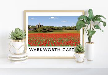 Château de Warkworth par l'artiste Richard O'Neill - Impression artistique