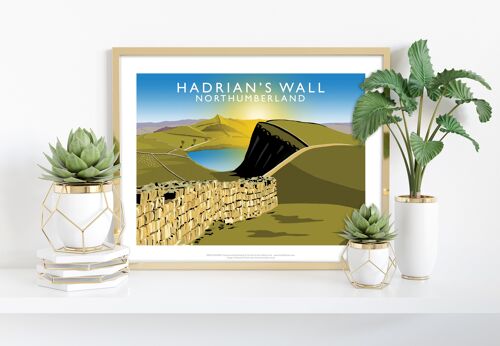 Hadrians Wall By Artist Richard O'Neill - Premium Art Print