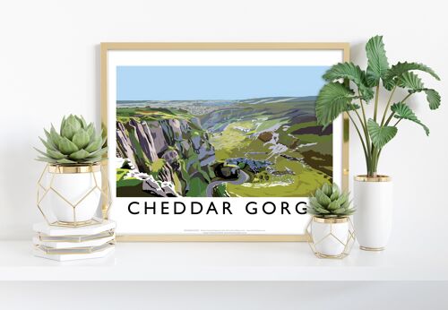 Cheddar Gorge By Artist Richard O'Neill - Premium Art Print
