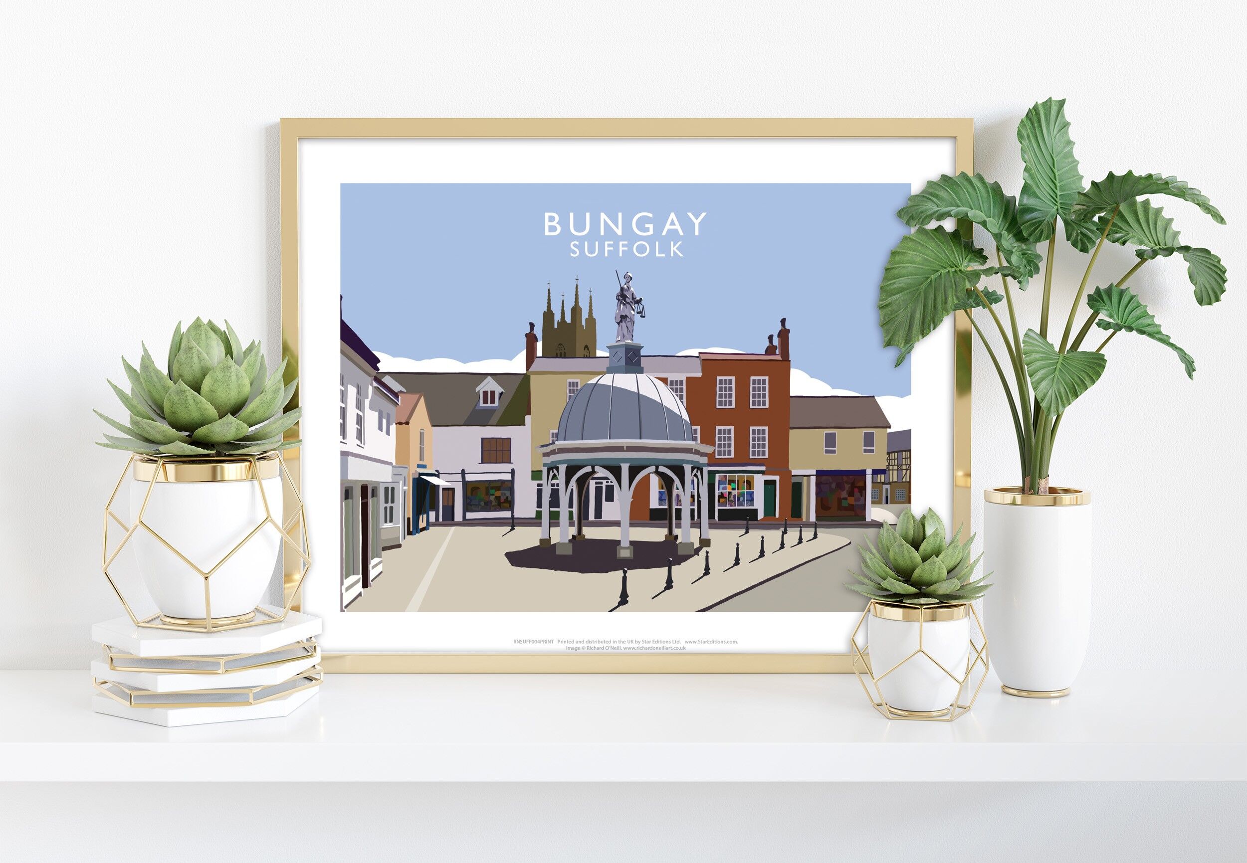 Bungay, Suffolk von Künstler Richard O'Neill - Kunstdruck