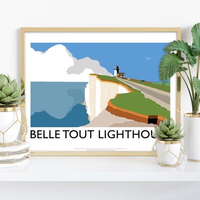 Belle Tout Leuchtturm von Künstler Richard O'Neill Kunstdruck