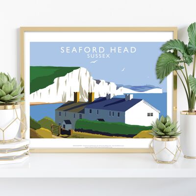 Seaford Head von Künstler Richard O'Neill – Premium-Kunstdruck