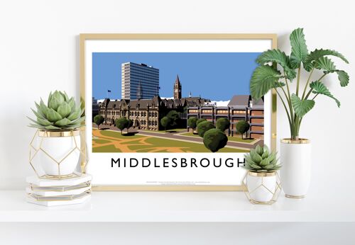 Middlesbrough, Teesside By Artist Richard O'Neill Art Print