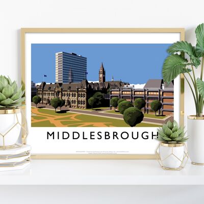 Middlesbrough, Teesside por el artista Richard O'Neill Lámina artística