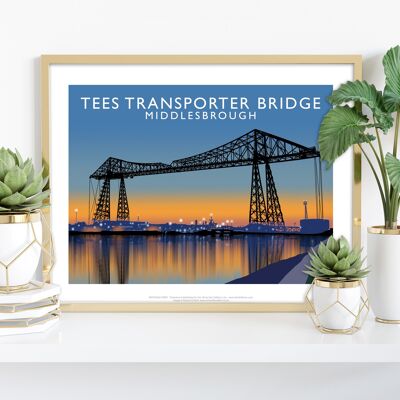 Tees Transporter Bridge (Night) -Richard O'Neill Art Print