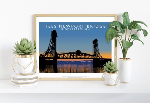 Tees Newport Bridge (Night) - Richard O'Neill Art Print