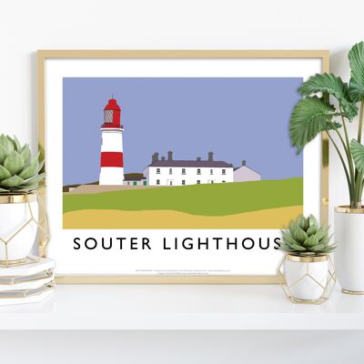Souter Lighthouse By Artist Richard O'Neill - Art Print