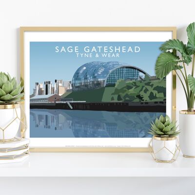 Sage Gateshead vom Künstler Richard O'Neill – 11 x 14 Zoll Kunstdruck