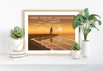 Herd Groyne Lighthouse par l'artiste Richard O'Neill Impression artistique
