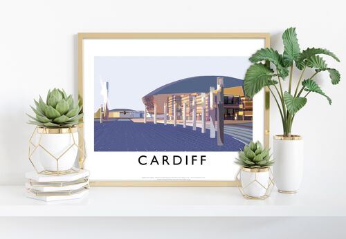 Cardiff By Artist Richard O'Neill - 11X14” Premium Art Print