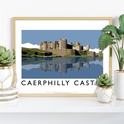 Caerphilly Castle, Wales von Künstler Richard O'Neill Kunstdruck