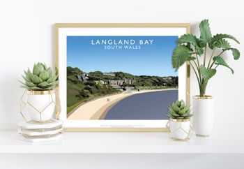 Langland Bay, Pays de Galles par l'artiste Richard O'Neill - Impression artistique