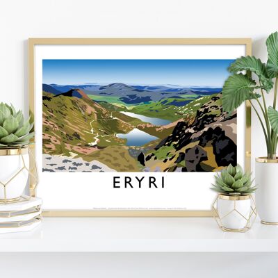Eryri, Gales 2 por el artista Richard O'Neill - 11X14" Lámina artística