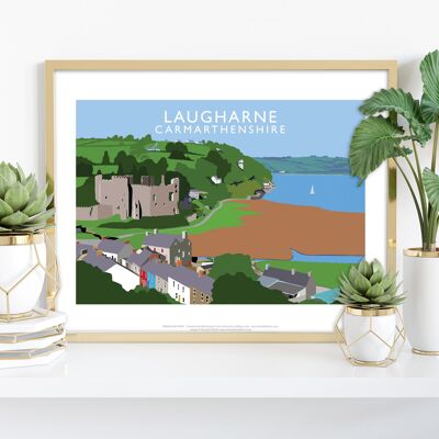 Laugharne, Carmarthenshire - Stampa artistica di Richard O'Neill