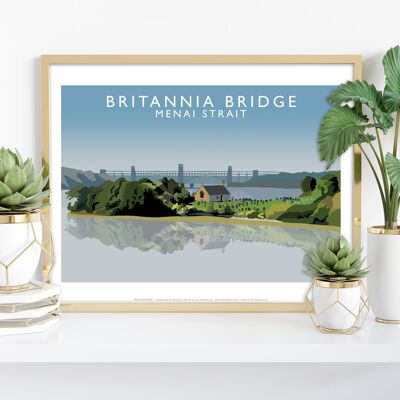 Britannia Bridge von Künstler Richard O'Neill - Kunstdruck