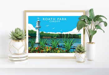 Roath Park par l'artiste Richard O'Neill - Impression d'art premium