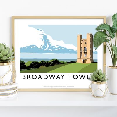 Broadway Tower vom Künstler Richard O'Neill – 11 x 14 Zoll Kunstdruck