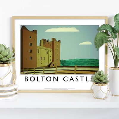 Bolton Castle von Künstler Richard O'Neill – Premium-Kunstdruck