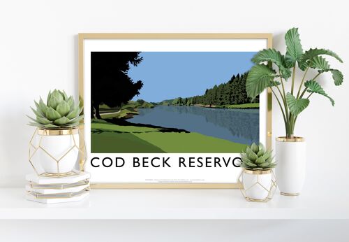 Cod Beck Reservoir By Artist Richard O'Neill - Art Print