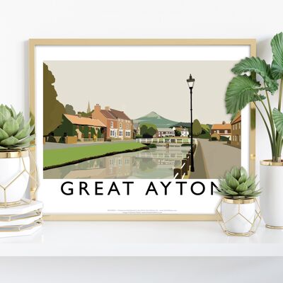 Great Ayton von Künstler Richard O'Neill – Premium-Kunstdruck