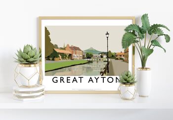 Great Ayton par l'artiste Richard O'Neill - Impression d'art premium