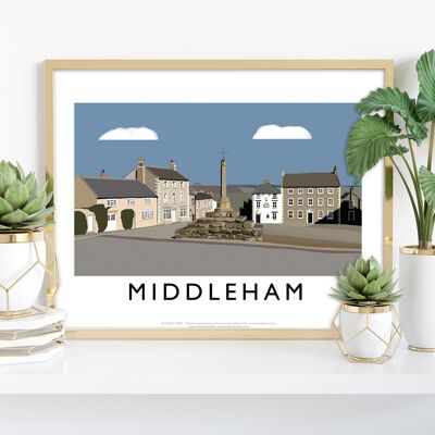 Middleham vom Künstler Richard O'Neill – Premium-Kunstdruck