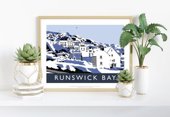 Runswick Bay (bleu) par l'artiste Richard O'Neill - Impression artistique