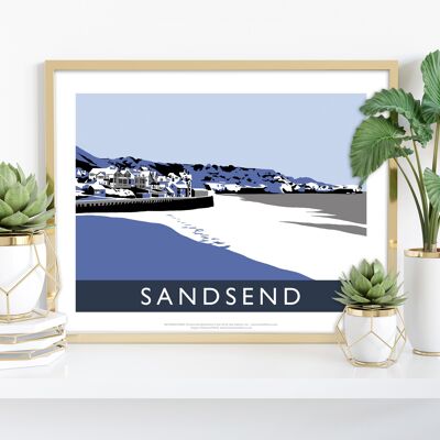 Sandsend (azul) por el artista Richard O'Neill - Lámina artística
