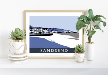 Sandsend (bleu) par l'artiste Richard O'Neill - Impression artistique