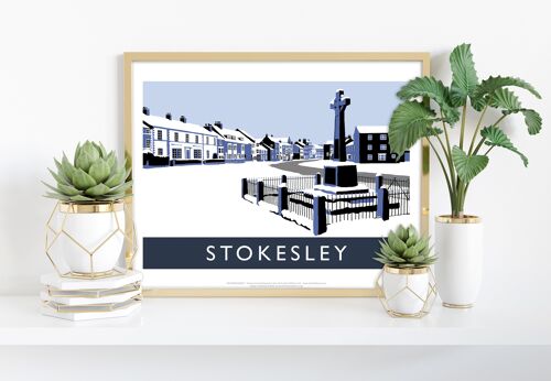 Stokesley (Blue) By Artist Richard O'Neill - Art Print