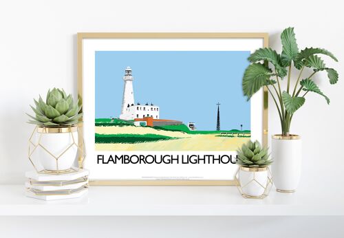 Flamborough Lighthouse By Artist Richard O'Neill Art Print