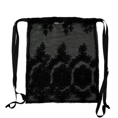 Lace Backpack Black