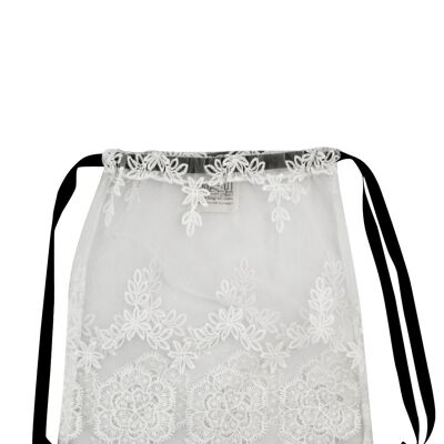 Lace Backpack White