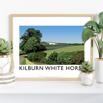 Kilburn White Horse von Künstler Richard O'Neill - Kunstdruck