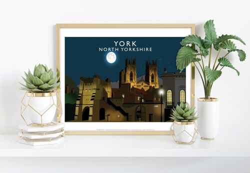 York (Night) By Artist Richard O'Neill - Premium Art Print