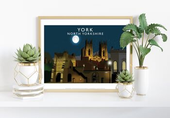 York (nuit) par l'artiste Richard O'Neill - Impression d'art premium