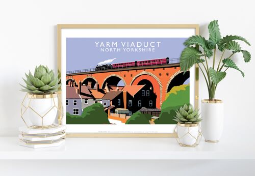 Yarm Viaduct By Artist Richard O'Neill - Premium Art Print