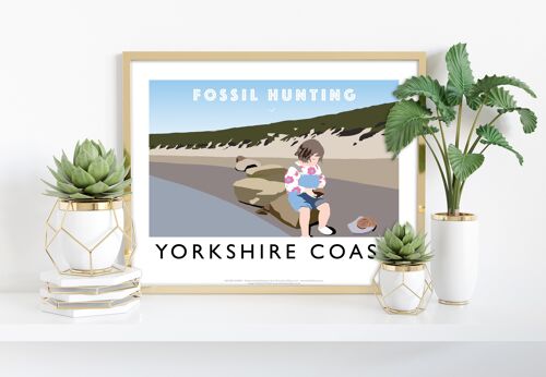 Fossil Hunting, Yorkshire Coast - Richard O'Neill Art Print