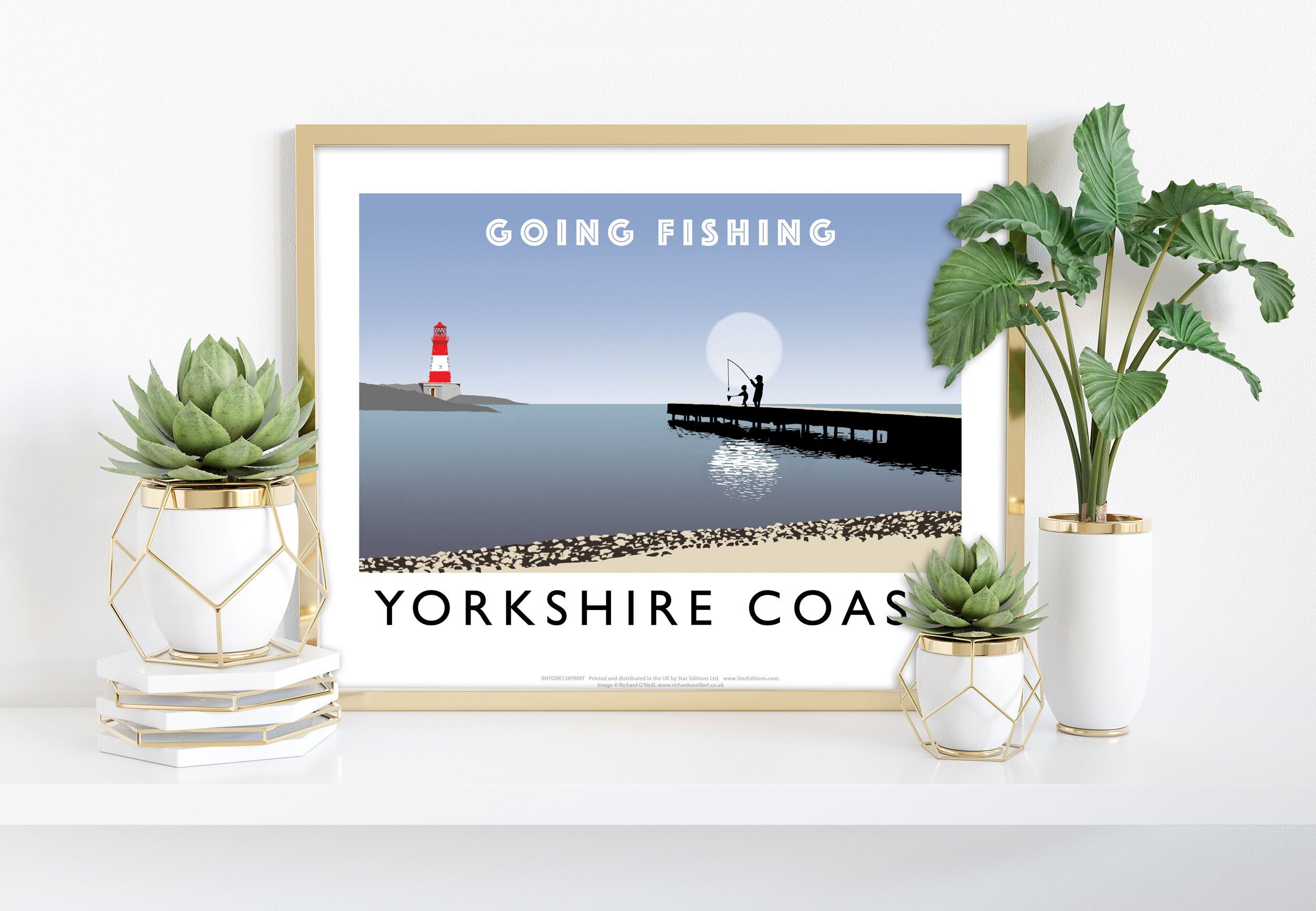 Aller à la pêche, Yorkshire Coast - Richard O'Neill Impression artistique