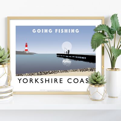 Andando a pescare, costa dello Yorkshire - stampa artistica di Richard O'Neill