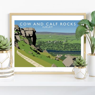 Cow And Calf Rocks By Artist Richard O'Neill - Art Print