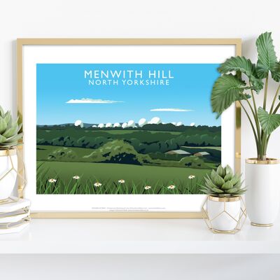 Menwith Hill, Yorkshire von Künstler Richard O'Neill Kunstdruck