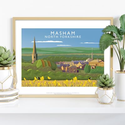 Masham, Yorkshire par l'artiste Richard O'Neill - Impression artistique