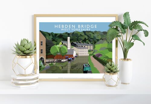 Hebden Bridge, Yorkshire By Artist Richard O'Neill Art Print